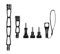 SUREWO Kit de Bras d'extension en Alliage d'aluminium pour GoPro Hero 13/12/11/10/9/8/7/6/5 Noir, Insta360 One X2, DJI Action 5 Pro/4/3/2 et Plus Encore