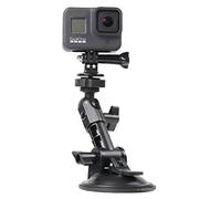 SUREWO Support à Ventouse, Support de Pare-Brise de Voiture Compatible avec GoPro Hero 13/12/11/10/9/8/7/6/5 Noir, DJI Osmo Action 5 Pro/4/3/2, Campark, Crosstour, Akaso et Autres caméras d'action