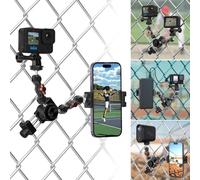 SUREWO Support de clôture en Aluminium pour GoPro, iPhone, téléphone, DJI Osmo Action 5 Pro/4/3/2, Insta360, Mevo Start pour Enregistrement de Baseball, Softball, Tennis, appareils Photo