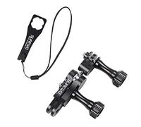 SUREWO Support de Joint à rotule en Aluminium avec clé en Aluminium pour GoPro Hero 13/12/11/10/9/8/7/(2018)/6/5/4 Noir, DJI Osmo Action 5 Pro/4/3/2, APEMAN/Crosstour/AKASO et Plus