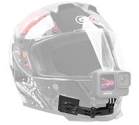 SUREWO Support de Menton en Aluminium pour Casque de Moto Compatible avec GoPro Hero 13/12/11/10/9/8/7/(2018)/6/5 Noir, Akaso/Campark,DJI Action 5 Pro/4/3/2 caméra d'action et Plus Encore