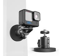 SUREWO Support magnétique pour caméra d'action GoPro, Support de tête sphérique Rotatif à 360°, Compatible avec GoPro Hero 13 12 11 10 9 8 7 Noir DJI Osmo Action 5 Pro 4 3, AkASO et Plus Encore