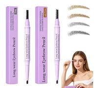 Surezia Eyebrow Pencil,Crayon Sourcil Waterproof,surezia feather edge brow pencil,Precise Brow Pencil, Crayon Sourcils Double Embout avec Brosse pour Sourcils Nets et Précis，1#+3#