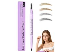 Surezia Eyebrow Pencil,Crayon Sourcil Waterproof,surezia feather edge brow pencil,Precise Brow Pencil, Crayon Sourcils Double Embout avec Brosse pour Sourcils Nets et Précis，4#