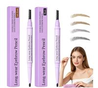 Surezia Eyebrow Pencil,Precision Definer for Natural Hair-Like Strokes,Surezia Feather Edge Brow Pencil,Crayon Sourcil Waterproof,Crayon Sourcils Double Embout Avec Brosse Pour Sourcils Nets，B+D