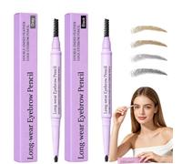Surezia Eyebrow Pencil,Precision Definer for Natural Hair-Like Strokes,Surezia Feather Edge Brow Pencil,Crayon Sourcil Waterproof,Crayon Sourcils Double Embout Avec Brosse Pour Sourcils Nets，C+D