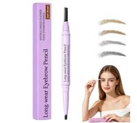 Surezia Eyebrow Pencil,Precision Definer for Natural Hair-Like Strokes,Surezia Feather Edge Brow Pencil,Crayon Sourcil Waterproof,Crayon Sourcils Double Embout Avec Brosse Pour Sourcils Nets，B