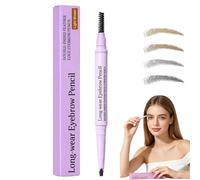 Surezia Eyebrow Pencil,Precision Definer for Natural Hair-Like Strokes,Surezia Feather Edge Brow Pencil,Crayon Sourcil Waterproof,Crayon Sourcils Double Embout Avec Brosse Pour Sourcils Nets，A