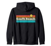 Surf 70s 80s Florida South-Beach Surf Sweat à Capuche
