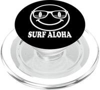 Surf Aloha Surfer Happy Face Lunettes de Soleil Ocean Waves PopSockets PopGrip pour MagSafe