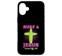 Surf and Jesus Ocean City Maryland Christian Surfer Love Coque pour iPhone 16 Plus