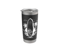 Surf Artwork Water Sports Gobelet isotherme en acier inoxydable double paroi
