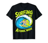 Surf Atomic Wave Cartoon Surf Design T-Shirt