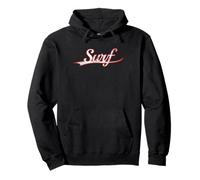 Surf Beach Life Ocean Enthusiast Vintage Varsity Distressed Sweat à Capuche