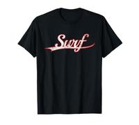Surf Beach Life Ocean Enthusiast Vintage Varsity Distressed T-Shirt