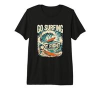 Surf Contre la Guerre pour la Paix T-Shirt Haut de Gamme