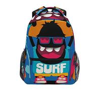 Surf Cool Animal De Bande Dessinée Cartable Sac à Dos Ecole étudiant Scolaire d'ordinateur pour Voyage Ados Filles Garçons Enfant
