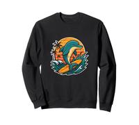 Surf Dauphin au Coucher du Soleil Sweatshirt