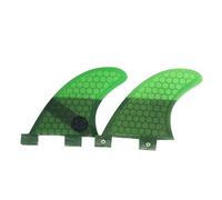 Surf Double Tabs Surfboard Fin GL Honeycomb Fiberglass 2 Pcs Par Set En pour Planche à Pagaie(Light Grey)