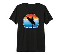 Surf hawaïen été Los Angeles Vintage Beach Tropical T-Shirt Haut de Gamme