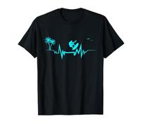 Surf Heartbeat Vagues Cool pour les surfeurs d'Hawaï T-Shirt
