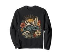 Surf Rétro Côte Plage Lifestyle Sweatshirt