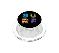 Surf Retro Palmiers Surf coloré pour surfeurs PopSockets PopGrip pour MagSafe