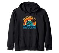 Surf Ride The Energy of The Ocean Tropical Sunset Art Sweat à Capuche