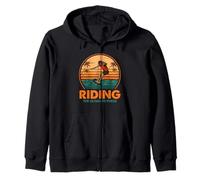 Surf Riding The Ultimate Force Sunset Wave Ride Art Sweat à Capuche