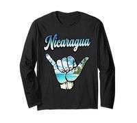 Surf Shaka Hand sur la Plage Tropicale du Nicaragua Manche Longue
