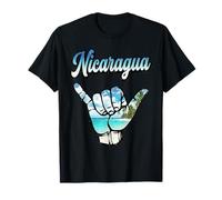 Surf Shaka Hand sur la Plage Tropicale du Nicaragua T-Shirt