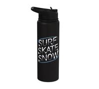 Surf Skate Snow - Boarder’s Word Graphic Tee Stainless Steel Insulated Water Bottle