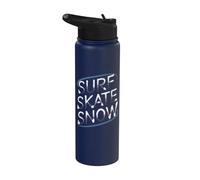 Surf Skate Snow - Boarder’s Word Graphic Tee Stainless Steel Insulated Water Bottle