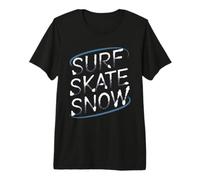 Surf Skate Snow - Boarder’s Word Graphic Tee T-Shirt Haut de Gamme