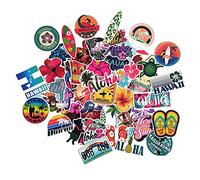 Surf Stickers Hawaii Aloha Sticker Vinyle Tropical pour Planche de Surf Bouteilles d'eau Réfrigérateurs Cahiers Autocollants Été Plage Fleurs Scrapbooking