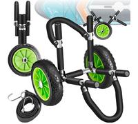tectake® Chariot de Transport Pliable Trolley pour 1 Paddle Gonflable, Stand up Paddle, Planche de Surf, Cadre en Aluminium Inoxydable, Pneus profilés, Max. 20 kg, Activités de Plage