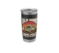 Surf Trip Baja Bound - Coucher de Soleil au Mexique Gobelet isotherme en acier inoxydable double paroi