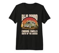 Surf Trip Baja Bound - Coucher de Soleil au Mexique T-Shirt Haut de Gamme