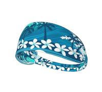 Surf Tropical Bleu avec Palmiers,Bandeau de Sport Unisexe, Bandeau élastique Multi-usages pour Cheveux