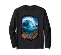 Surf Wave Océan Tropical Plage Horizon Manche Longue