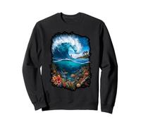 Surf Wave Océan Tropical Plage Horizon Sweatshirt