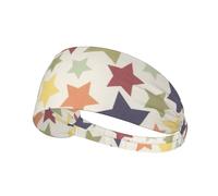 Surface colorée des étoiles,Bandeau de Sport Unisexe, Bandeau élastique Multi-usages pour Cheveux