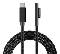 Surface Connect to USB-C Câble de charge compatible avec Microsoft Surface Pro7 Go2 Pro6 5/4/3 Surface Laptop 1/2/3 & Surface Book, fonctionne avec chargeur USB C 45W 15V3A
