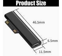 Surface Connect USB C Femelle, Surface vers USB C Connecteur de Charge, Compatible avec Microsoft Surface Pro 3/4/5/6/GO, Laptop, Surface Book 2/1, Nécessite Un Chargeur USB-C de 45W 15V/3A