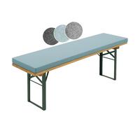 Surface de banc pour la bière 220 x 25 cm, turquoise, épaisseur 4 cm, avec boucles de maintien pour la fixation, extra épais, sleepling
