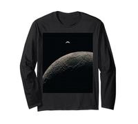 Surface de la Lune avec Vue Minimale de la scène Sombre de la Terre lointaine Manche Longue