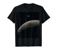 Surface de la Lune avec Vue Minimale de la scène Sombre de la Terre lointaine T-Shirt