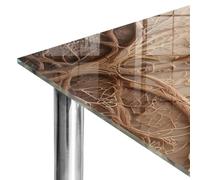 Surface de Travail 100x60 cm | Imprimé Décoratif | Résistant aux Rayures | Succursales principales | Verre Trempé | Plusieurs Tailles | Bords Polis | pour Table à Manger, Table Basse et Bureau