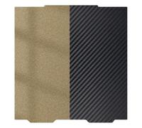 Surface d'impression 305x321mm, compatible avec Prusa, Core ONE L | Feuille flexible en acier ressort, double face PET effet fibre de carbone et PEI texturé(PEI and PET)