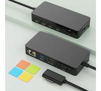 Surface Docking Station 4K @60HZ HDMI+VGA,11 en 1 Microsoft Surface Dock Chargeur 60 W Station d'accueil pour Pro 11/10/9/8/X/7/6/5/4,Laptop,Laptop Go